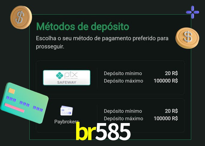 O cassino br585 oferece uma grande variedade de métodos de pagamento